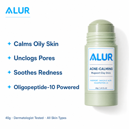 ALUR® Acne-Calming Clay Stick - Benefit Graphic