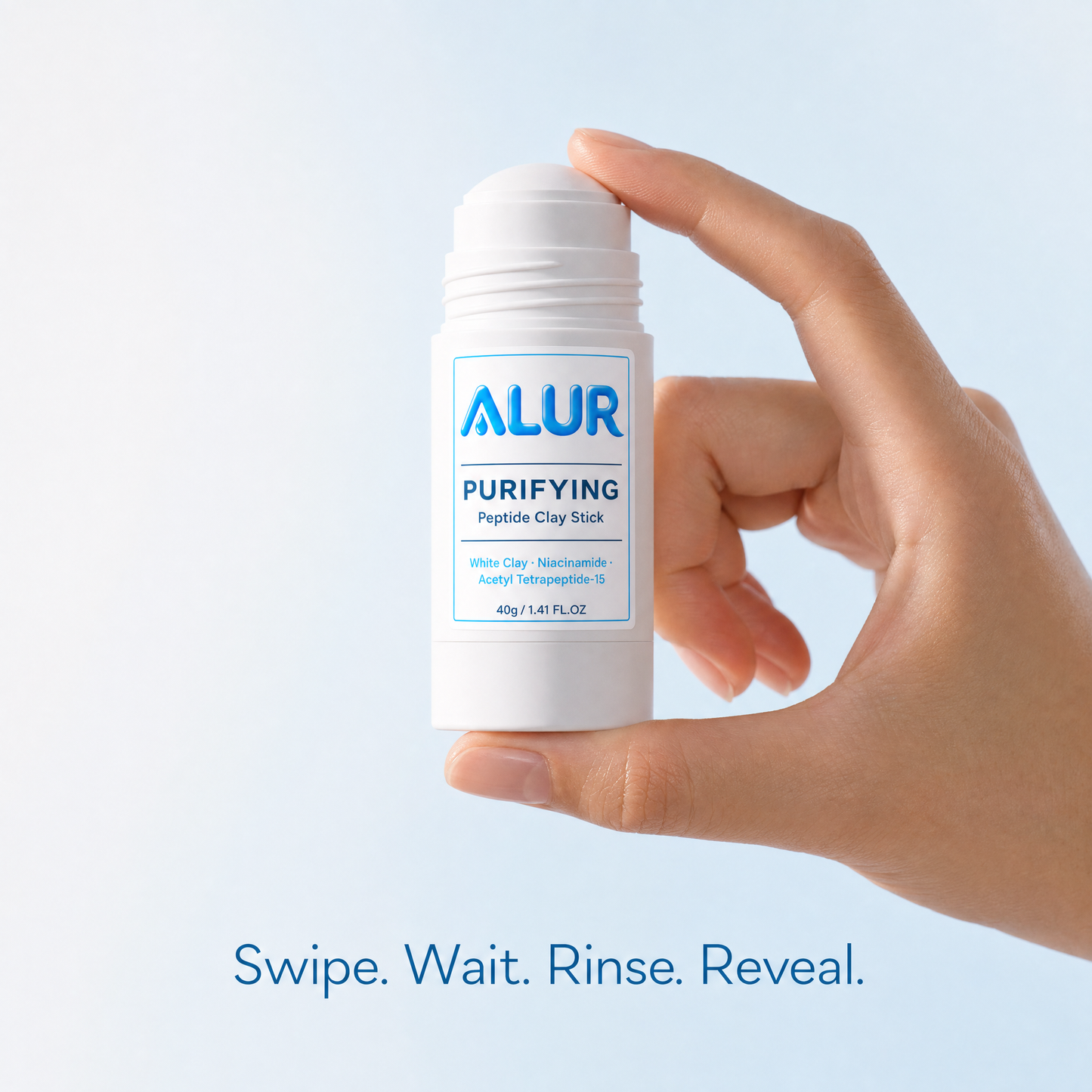 ALUR Purifying Peptide Clay Stick - Hand Lifestyle