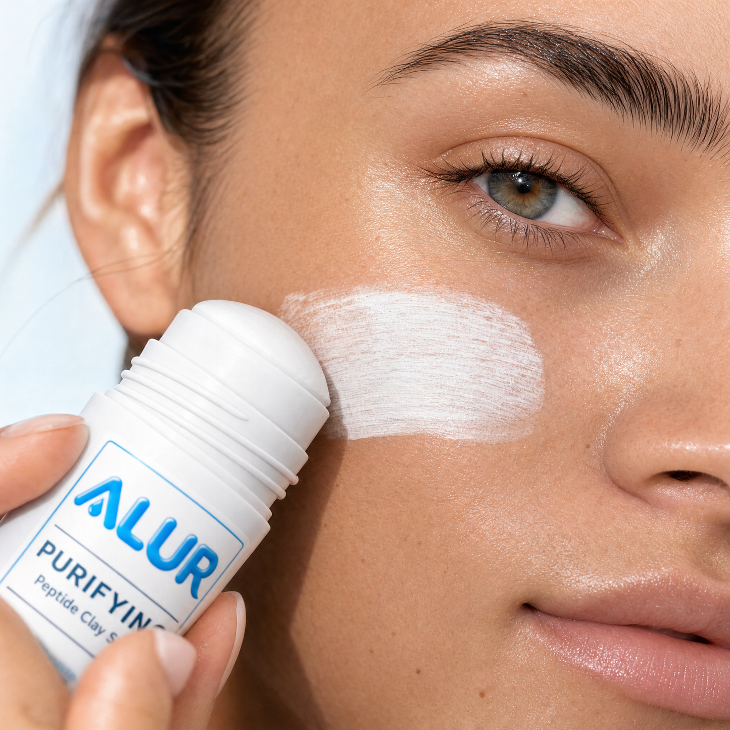 ALUR Purifying Peptide Clay Stick - Skin Application