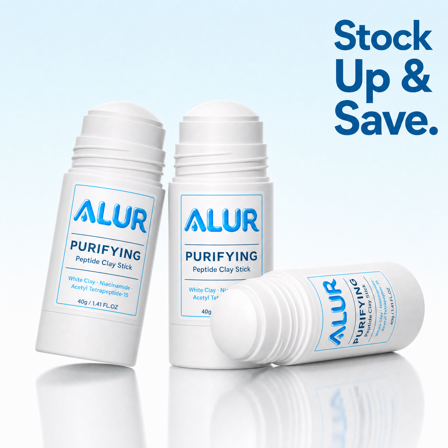 ALUR Purifying Peptide Clay Stick - Bundle Stack
