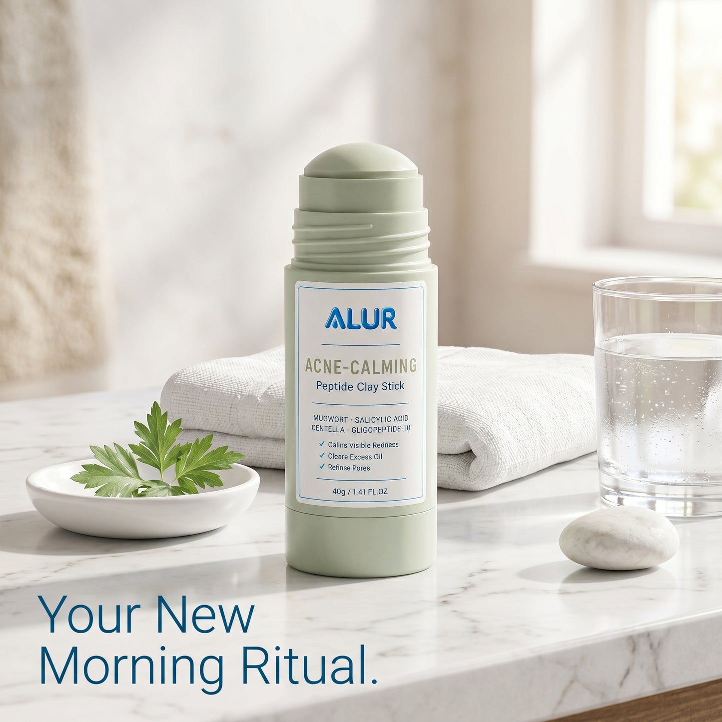 ALUR Acne-Calming Clay Stick - Bathroom Lifestyle