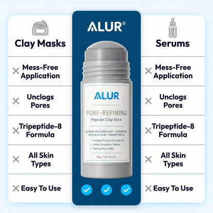 ALUR Pore-Refining Clay Stick - Comparison