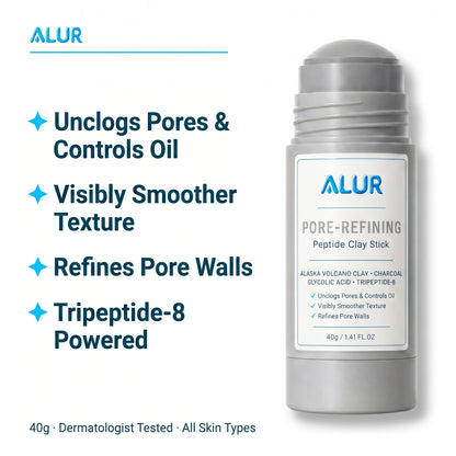 ALUR Pore-Refining Clay Stick - Benefit Graphic