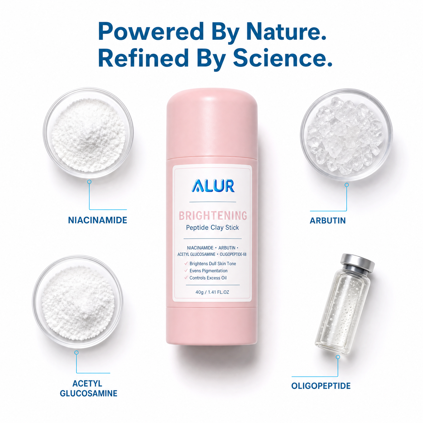 ALUR Brightening Peptide Clay Stick - Ingredient Callout