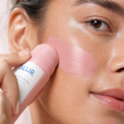 ALUR Brightening Peptide Clay Stick - Skin Application