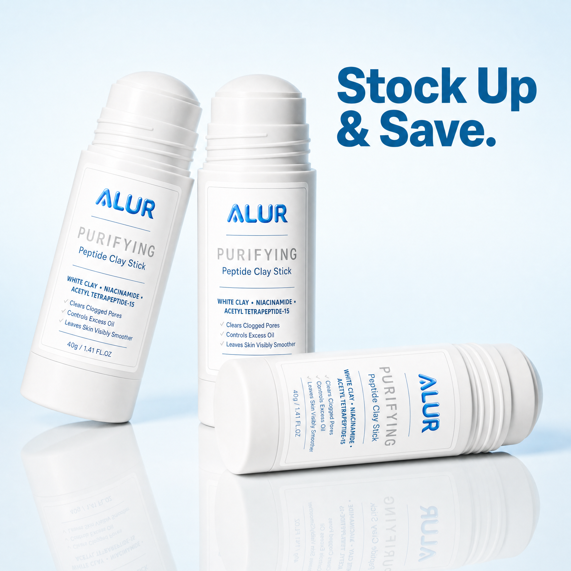 ALUR Purifying Peptide Clay Stick - Bundle Stack