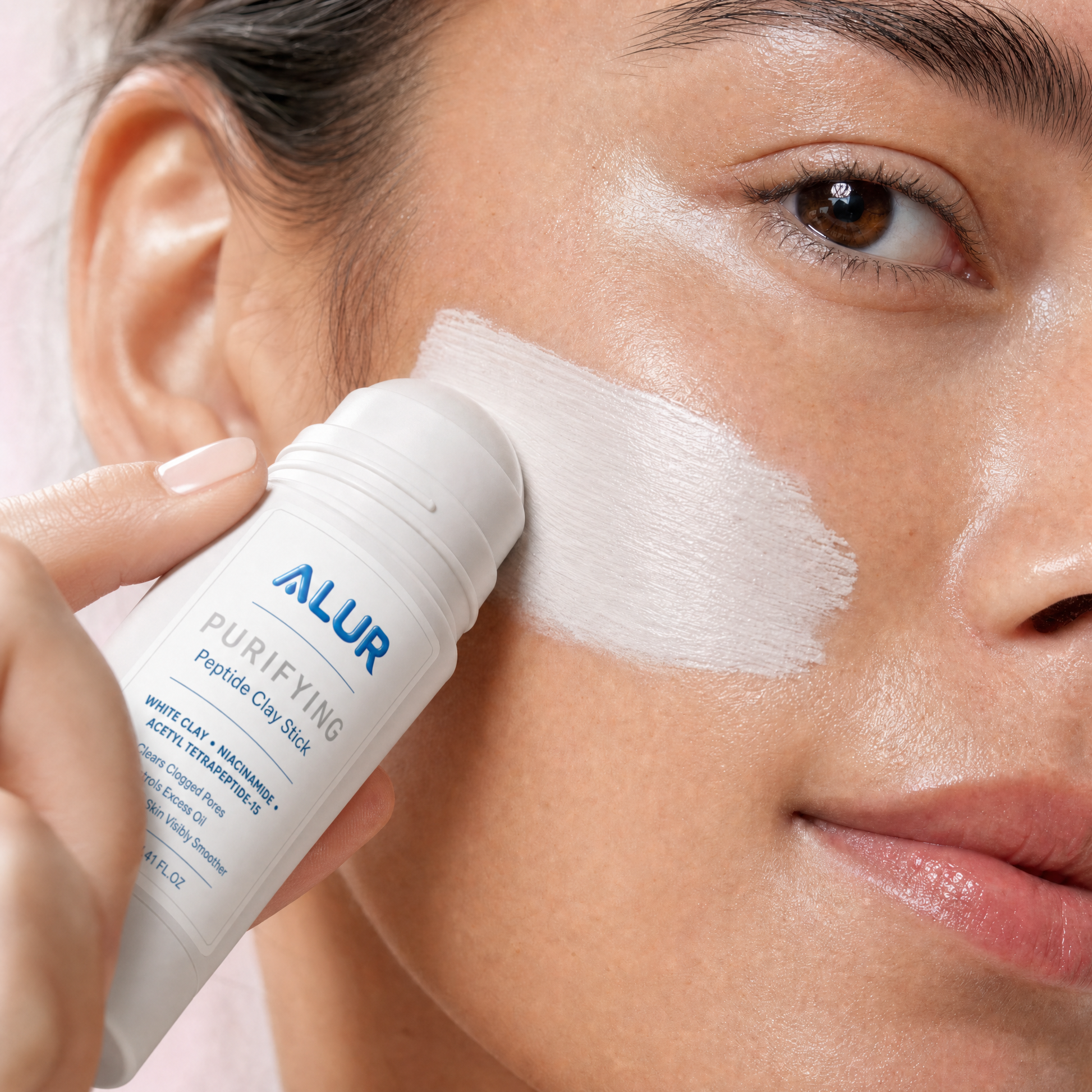 ALUR Purifying Peptide Clay Stick - Skin Application